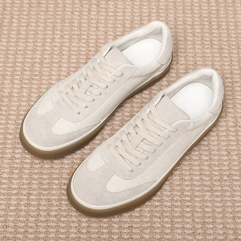 New Men Linen Casual Shoes Fashion Designer Flat Skate Shoes Street New Lace-up Loafers