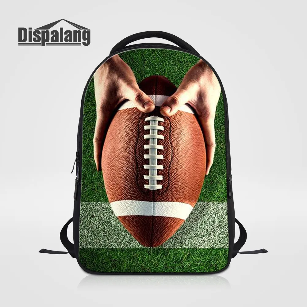 Football Print Ipad Laptop Backpack Men Sporty Outdoor Bagpack Basketball Men's Multifunctional Computer Bookbag Male Schoolbag