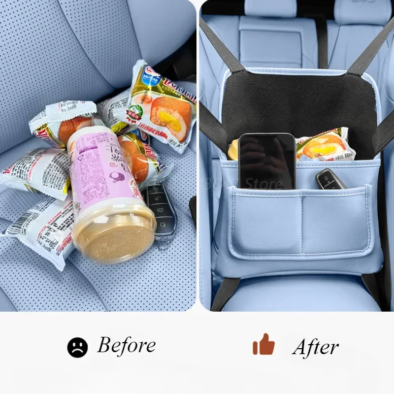 For BYD SEAL ATTO4 EV Car Seat Middle Armrest Storage Bag Original Car Color Car Interior Storage Bag Interior Refit Accessories