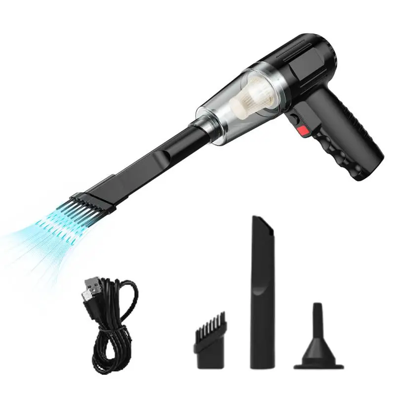 Portable Compressed Air Duster 2 in 1 Air Blower & Vacuum Cleaner Cordless Car Vacuum Portable Cordless Handheld Vacuum Cleaner