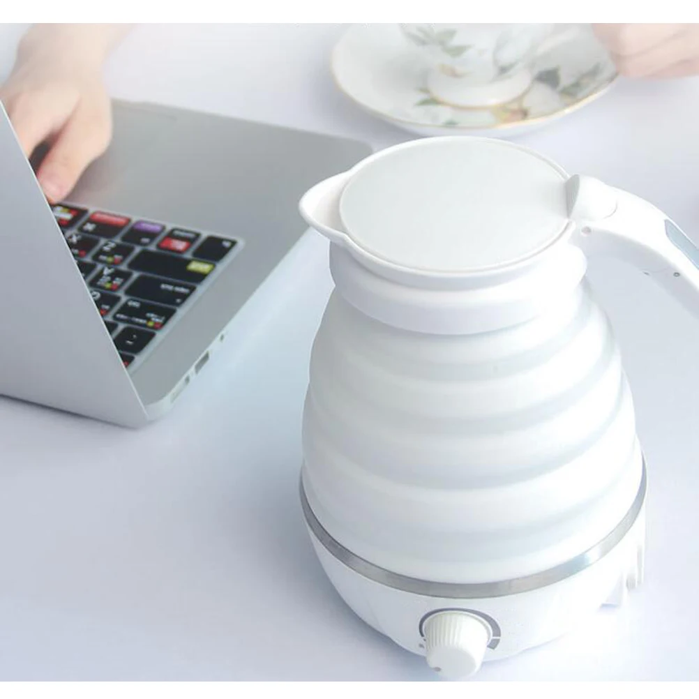 

600Ml 800W Folding Electric Kettle Collapsible Silicone Travel Water Heater For Home Outdoor Camping Hiking 110V/220V