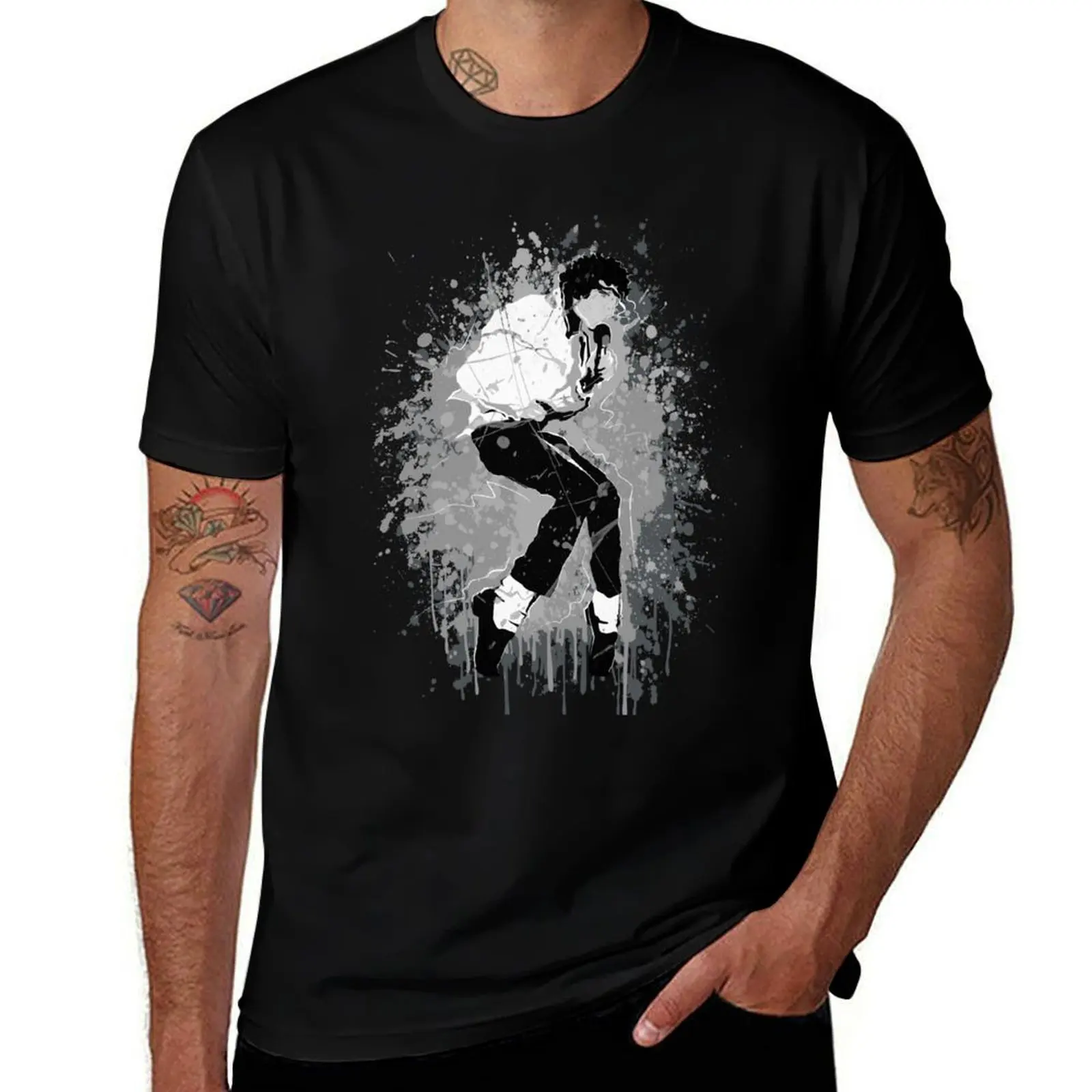 Toe Stand - greyscale paint T-Shirt Outdoor Sports Short Sleeve Top