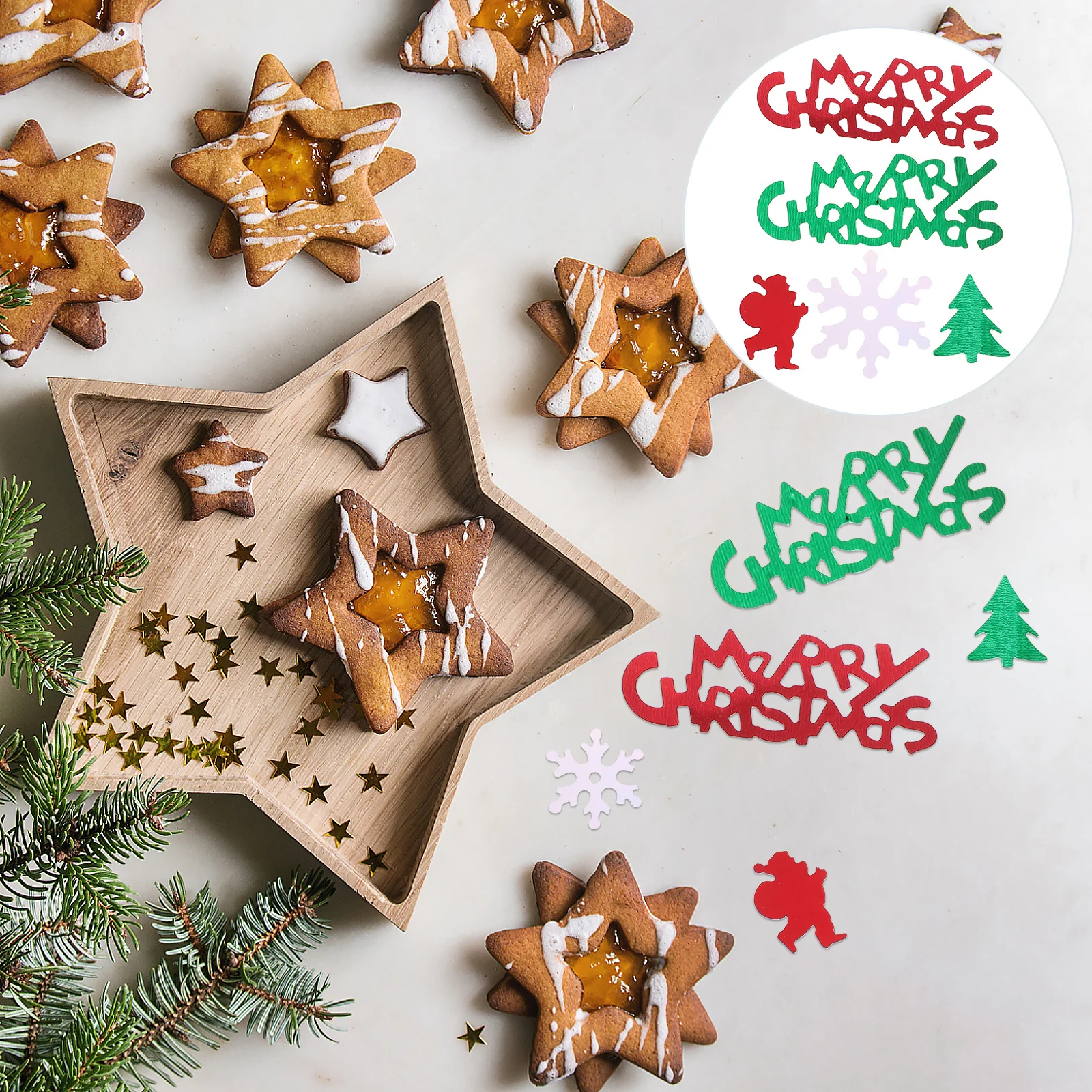 

3pcs 3 Packs Christmas Confetti Plastic Snowflake Star Xmas Table Decor Party Decoration For Girls Classroom Home Wall Room