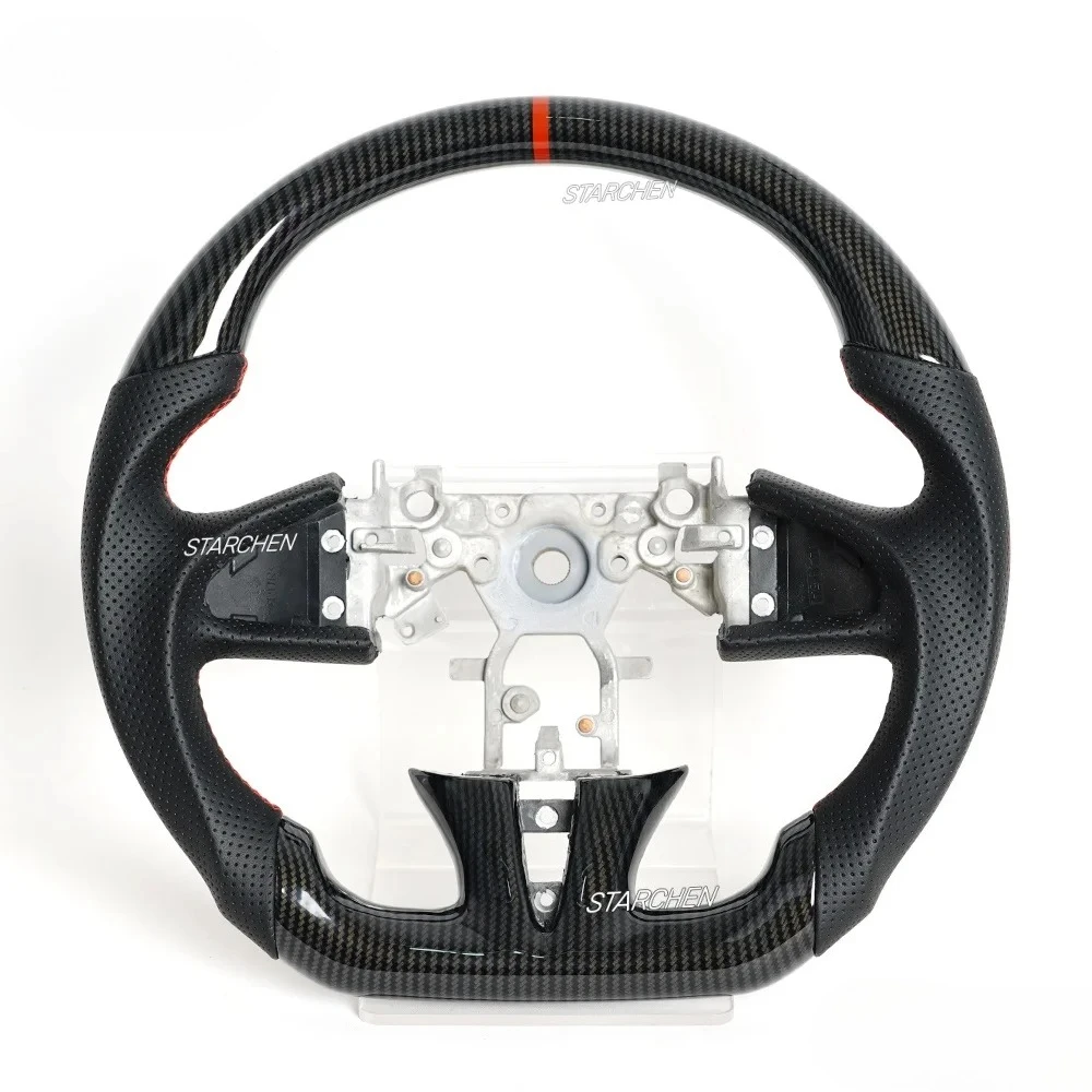 Hydro Dip Carbon Fiber Steering Wheel For Infiniti Q50 2013-2017 (for 2015 Infiniti QX50/ 2015-2016 Infiniti Q50L) Non-heated