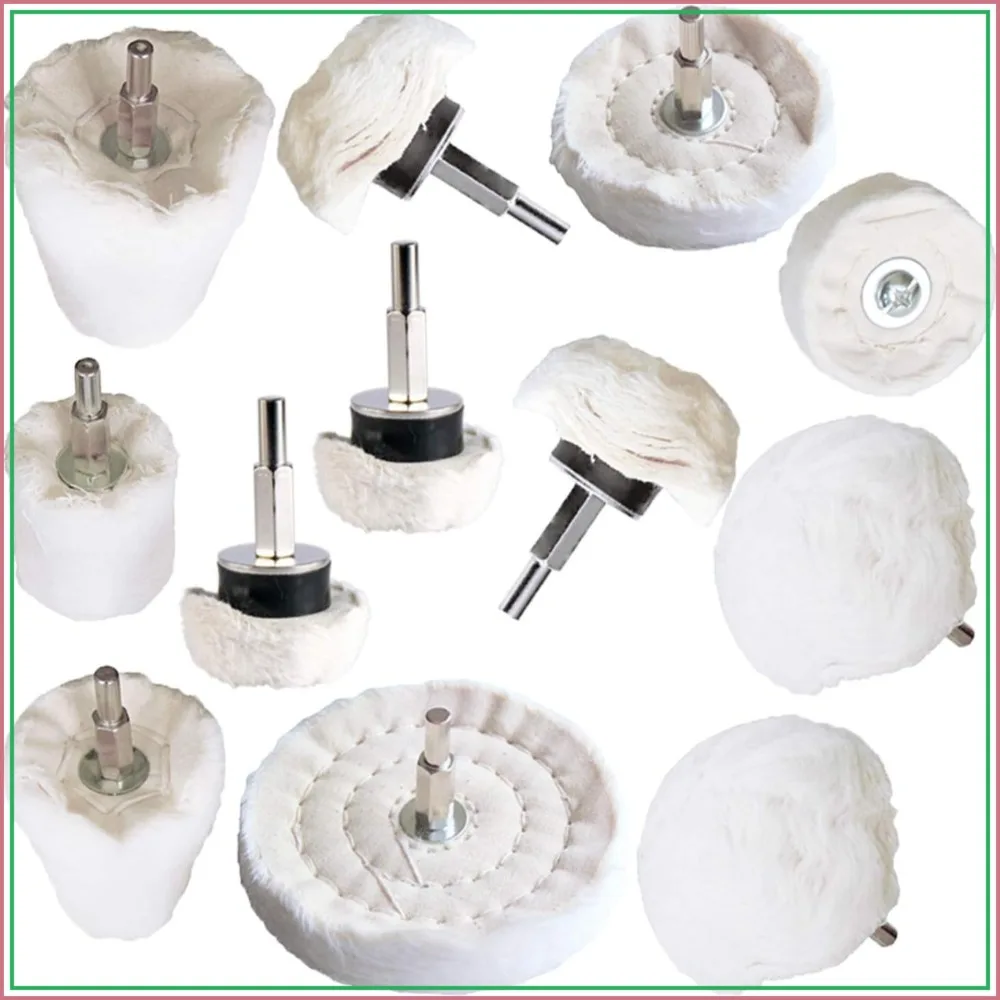 

12-Pack Polishing Pad Buffing Wheels for Drill - Metal, Wood, Glass, Ceramic, Jewelry