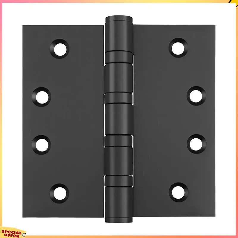 ABFI Stainless Steel Black 4Inch Door Hinges For Exterior Doors Ball Bearing Door Hinges 3 PACK