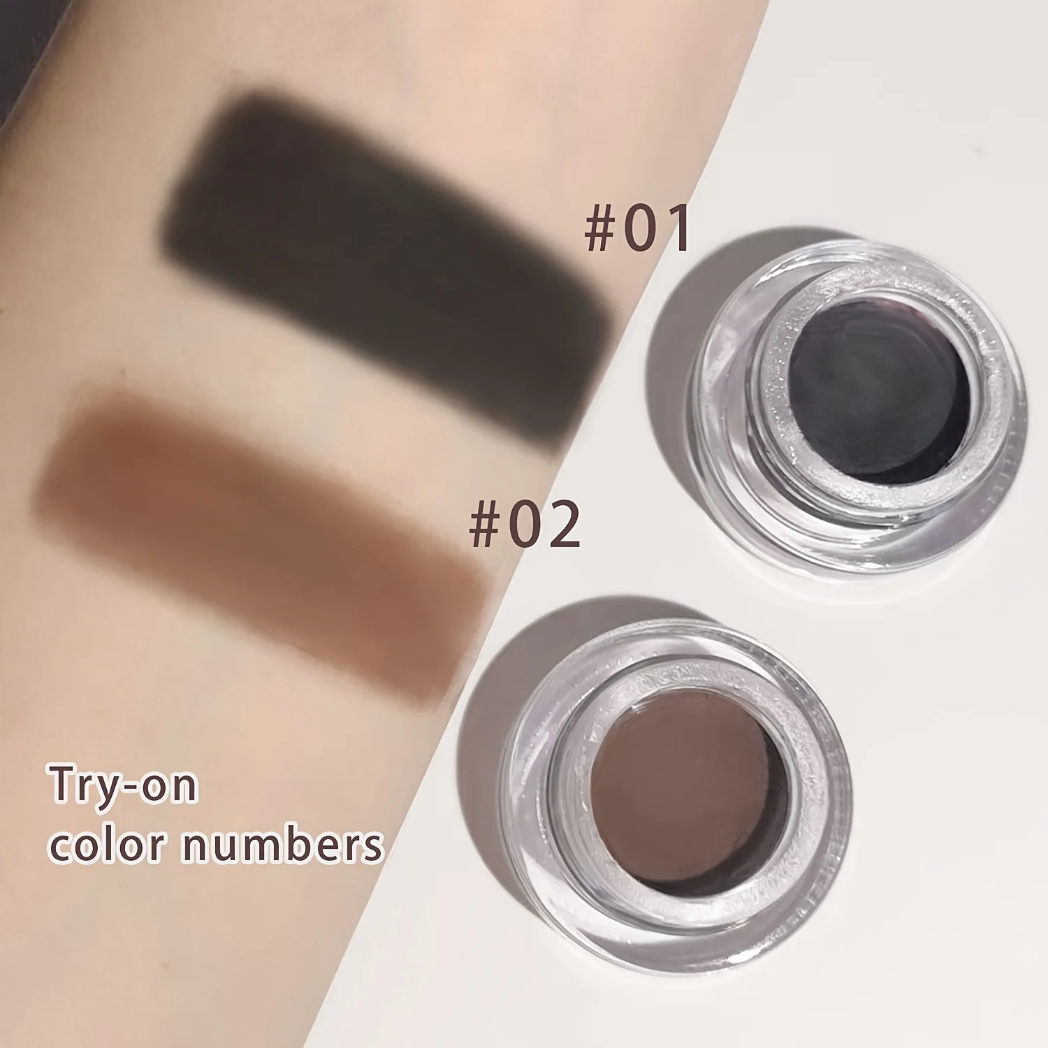 Ensemble de gel pour sourcils imperméable – effet 3D à séchage rapide et longue durée, crème coiffante naturelle pour sourcils, bicolore, adaptée à toutes les peaux