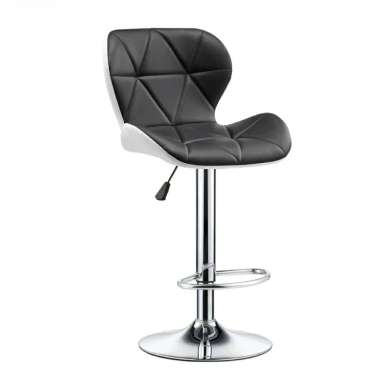 

Nordic Bar Chair Postmodern Bar Chairs warm Comfort Beauty Stool Rotating Household Modern Backrest High Bar Table Stools