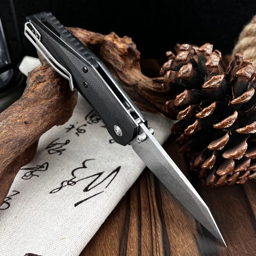 2025 EDC التخييم سكين للفرد 8Cr13Mov بليد G10 مقبض في الهواء الطلق بقاء السكاكين التكتيكية الصيد السكاكين سكين جيب