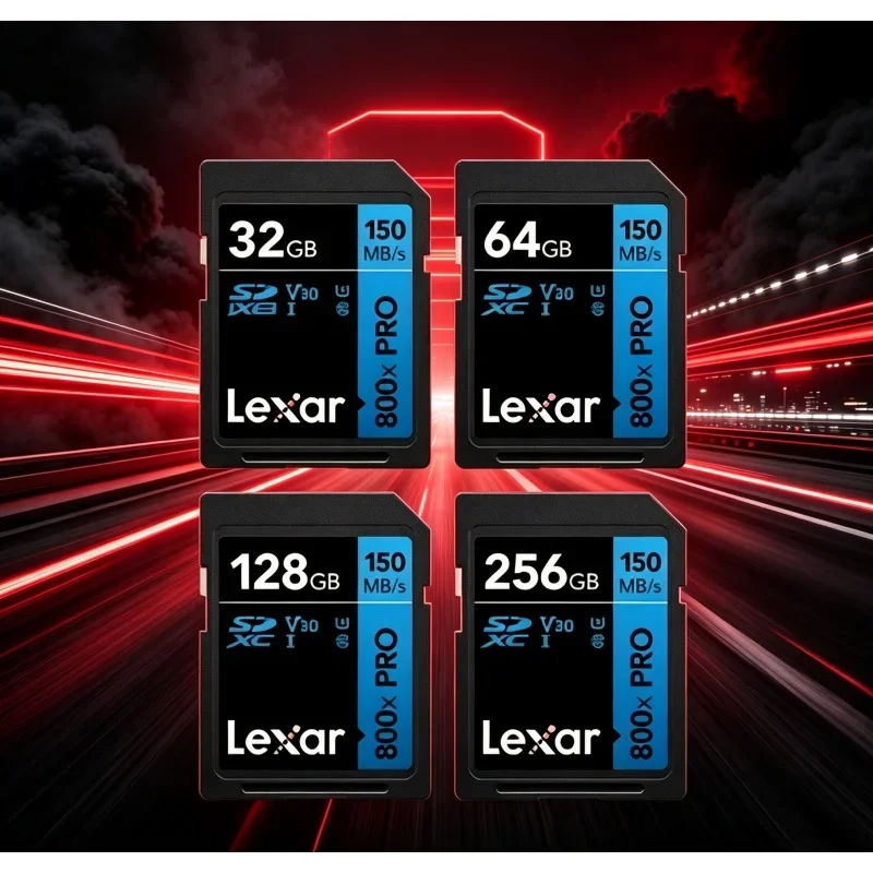 Lexar SD Card V30 150MB/s U1 High Speed Memory Storage Card For DSLR Digital Video Camera