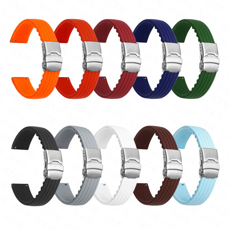 Neues 22-mm-Silikonarmband für Blancpain X Swatch Fifty Fathoms Five Oceans Series Diving Fashion Herren Damen Ersatzarmband