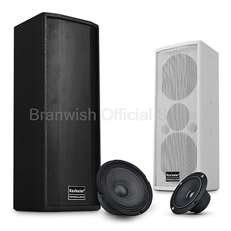 

Double 6.5 Inch 8Ω 200W High Power Full-Frequency Speaker Professional Home KTV Floor Speaker Private Room Meeting Stage Audio