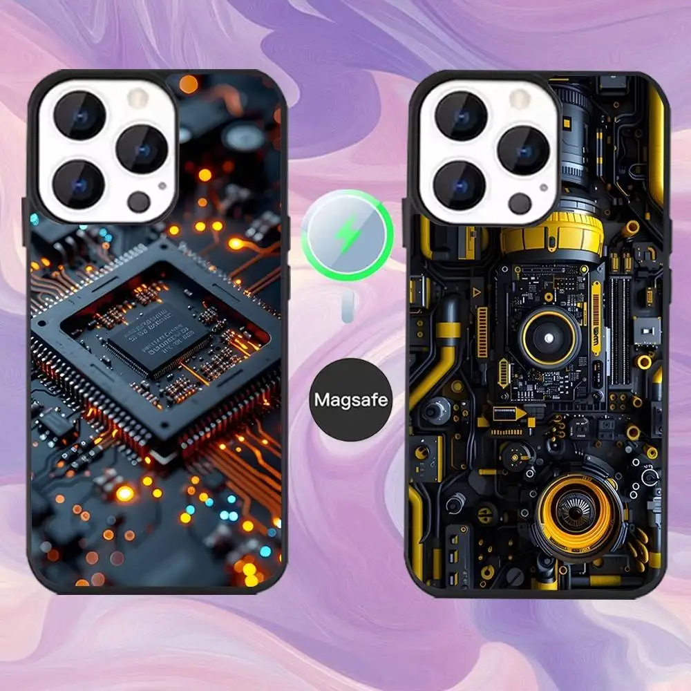 

Circuit board technology AI Phone Case For iPhone 16,15,14,13,12,11,Pro,Max,Plus,Mini,Magsafe,Magnetic Wireless Charging Case