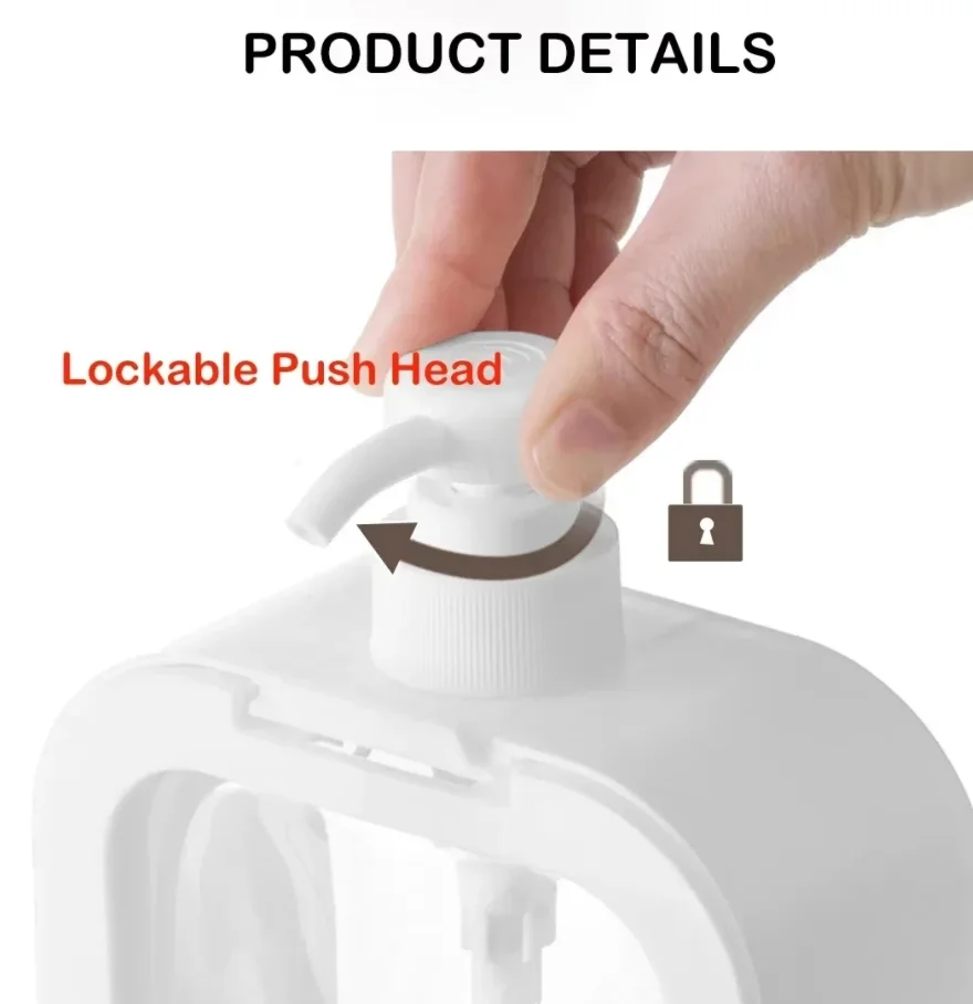 

Bathroom Soap Dispenser 300/500ml Transparent Dispensing Bottle Refillable Lotion Portable Travel Dispenser Bath Pump Bottle