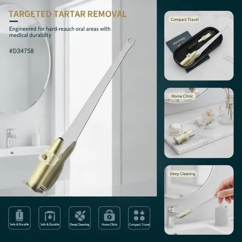 Hoyytu Travel Friendly LED Stainless Steel Ear Wax Remover 1Pcs Multifunctional Tonsil Stone Cleaner for On-the-Go Oral Care