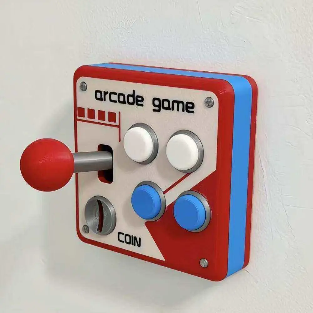 Creative Light Switch Guard Covers Retro Arcade Games 3D Printed Joystick Switch Stickers Decorative Self-Adhesive