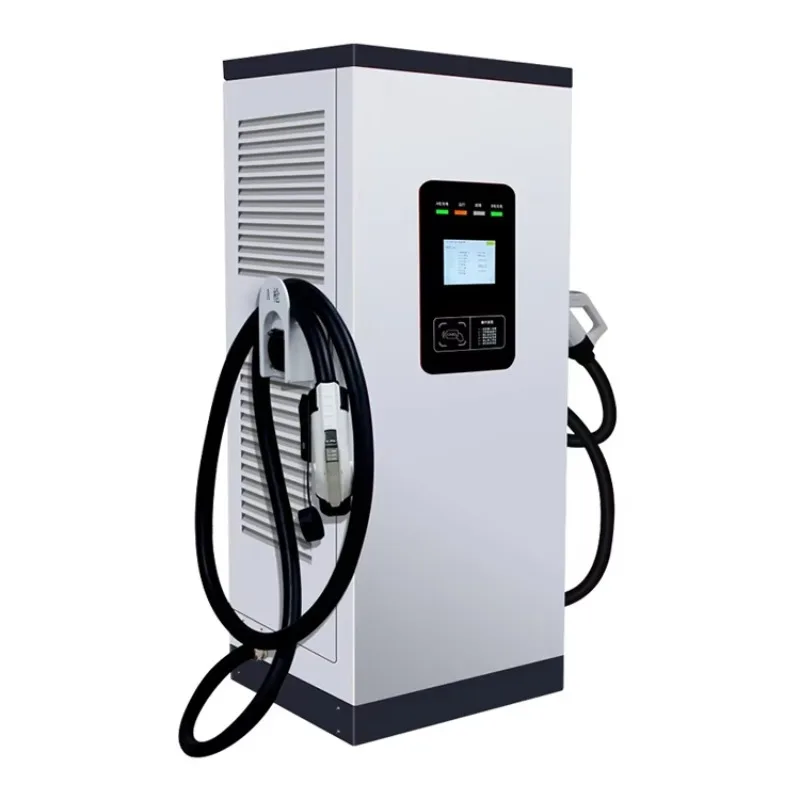 Carregador Rápido DC de 120kW CCS2 para Veículos Elétricos, Estação de Carregamento com Duas Conexões para Caminhões Elétricos, Uso Comercial, Certificação CE