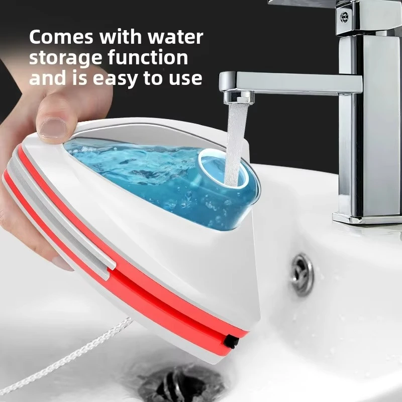 Double Sided Magnetic Window Cleaner Water Spray Glass Squeegee Multi Function Window Wiper for Home Double Glass Cleaning Tools