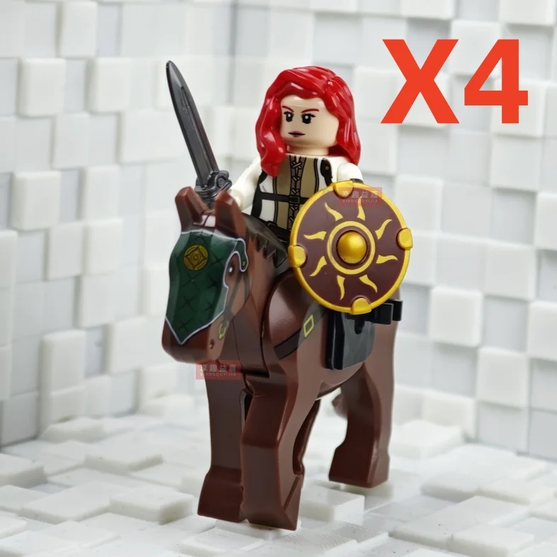 Battle Five Armies mit Schwert Rohan mit Pferd Bausteine Modell Ziegel Mini Action Spielzeug Figuren Spielzeug Geschenk für Kinder MOC