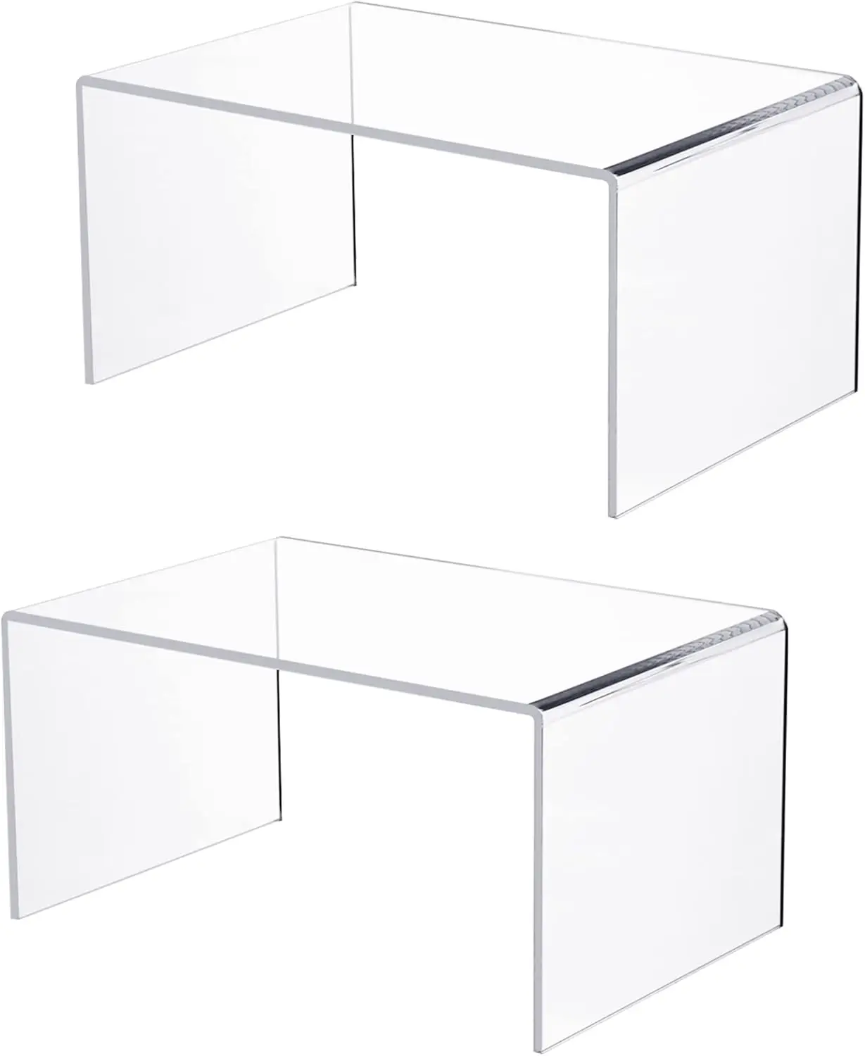 

2 прозрачных акриловых подставки для демонстрации, 12''x7.75''x6'', толщина 5 мм, для ювелирных изделий, продуктов питания, игрушек