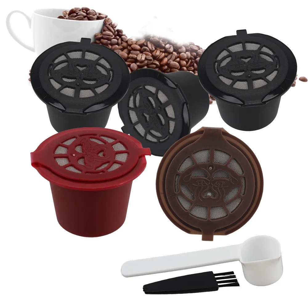 Matériel pour Nespresso avec cuillère brosse filtre à café Capsules de café tasse réutilisable