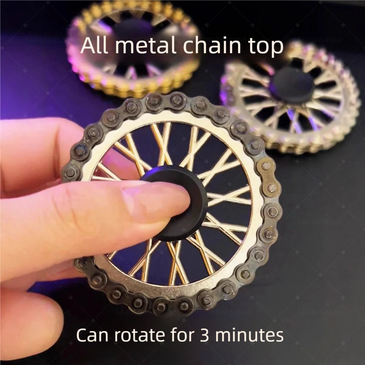 Fidget Spinner de conexión de engranaje de Metal de bronce antiguo definitivo para estudiantes, alivio del estrés y aburrimiento, juguete divertido EDC más vendido