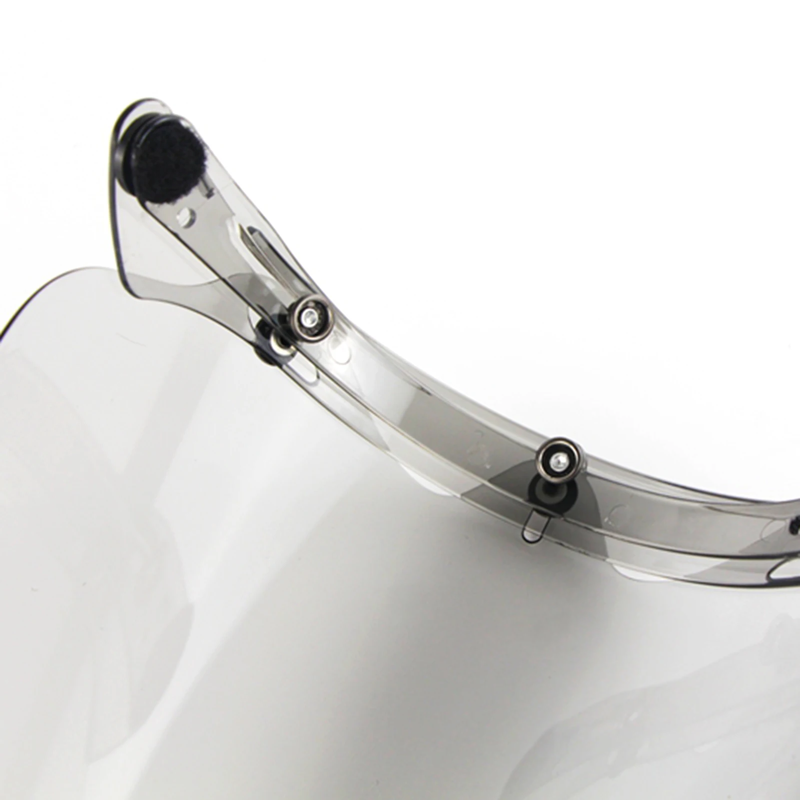 Open Face Helmet Visor Motorcycle Helmet Bubble Lens 3-Snap Bubble Wind Shield Visor