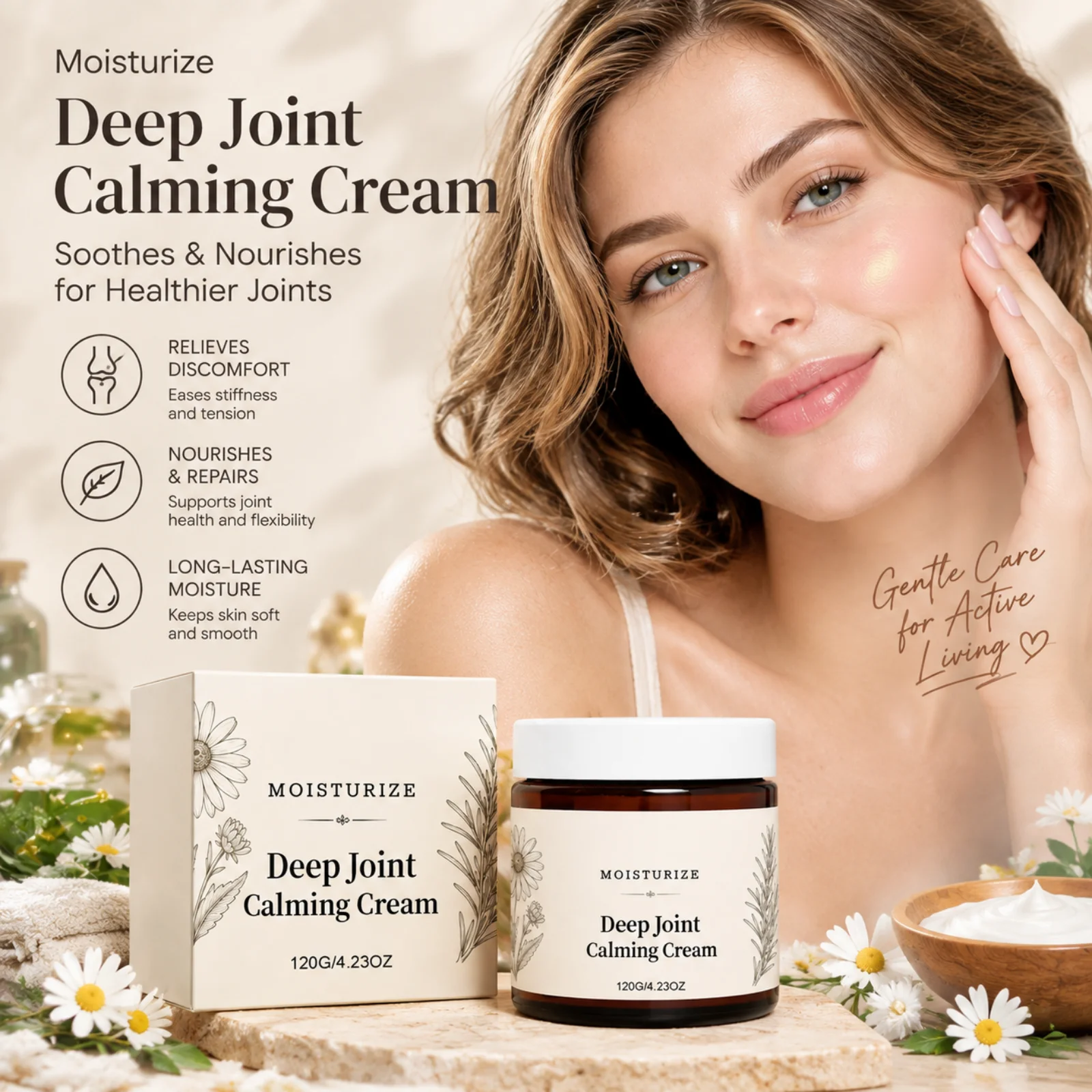 Joint Skin Care Cream Non Sticky Body Lightweight Gentle Easy Spread Smooth Texture Muscle Joint Relief Daily Body Care Cream