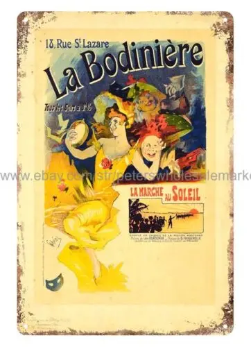 wall art plaque vintage repro La Bodiniere Theatre Hall Paris metal tin sign