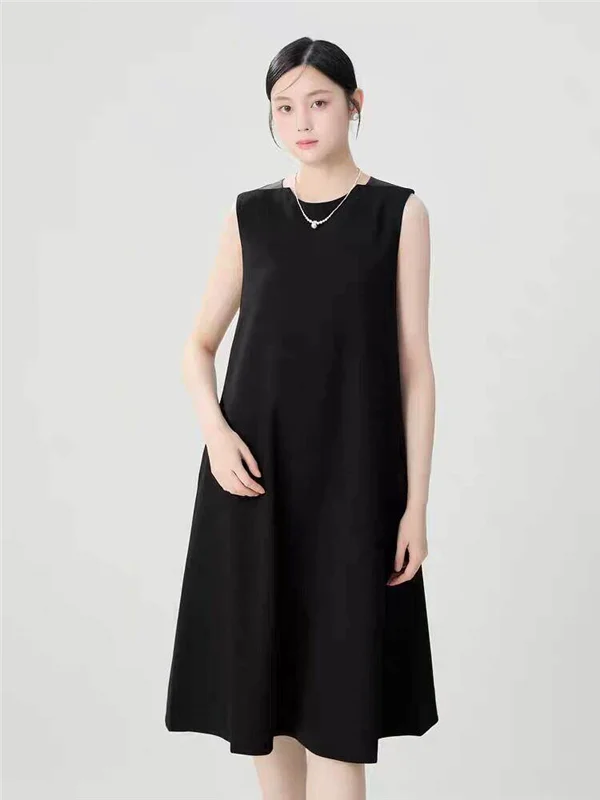 

Новая женская приталенная А-образная платье-рубашка с круглым вырезом и утягивающей талией, весна-лето, комфортная, дышащая, из полиэстера.