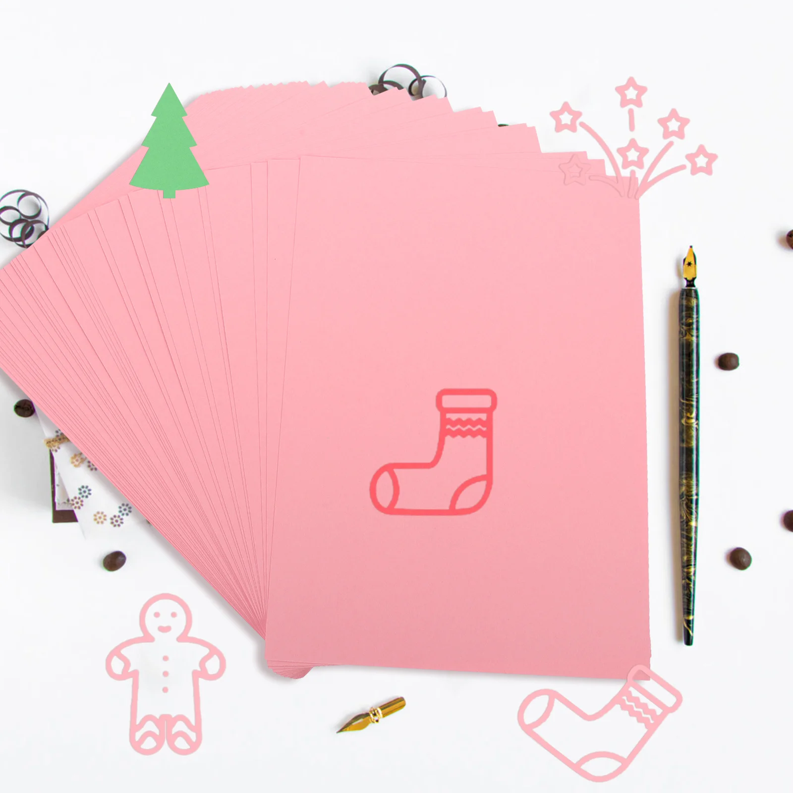 

50 Sheets Pink A4 Colored Card Paper DIY Painting Drawing Crafts Handmade Material Supplies Pink Card A4 DIY Papers
