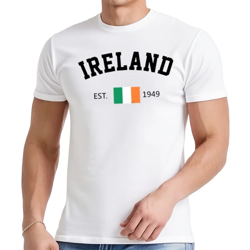 Unisex Men Ireland EST.1949 Independence Day Tshirt Tees T Shirts Women Boys 100% Cotton T-Shirt view 2
