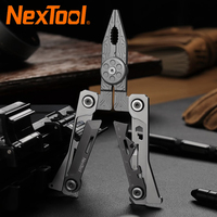 NexTool Silver Blade EDC Tool 14 In 1 Multi Tool Portable Multi-function Thin Pliers Lightweight Multitool With Leather Bag