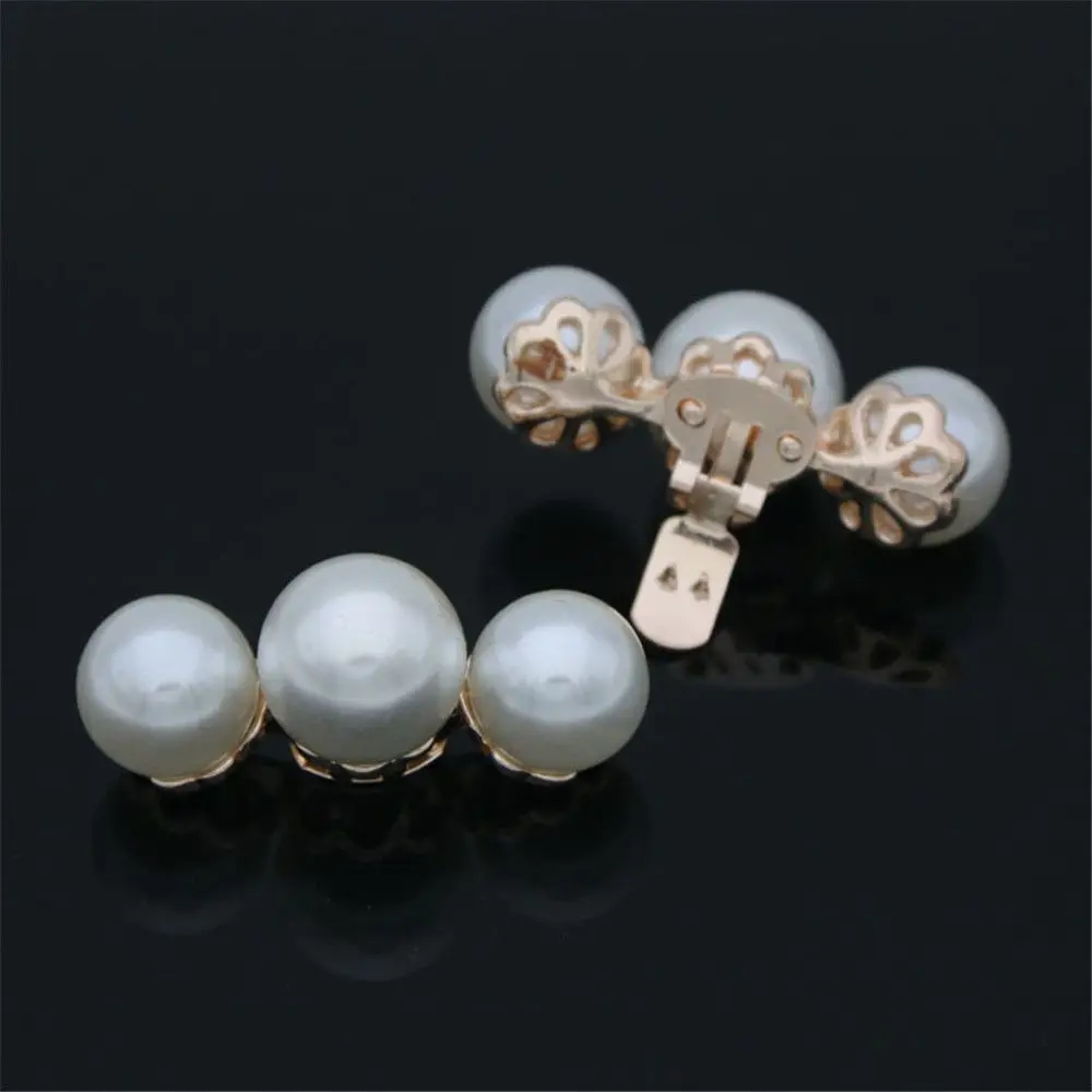 1PC Shoe Clip Wedding Shoes High Heel Women Bride Pearl Decoration Clips Big Pearl Charm Buckle