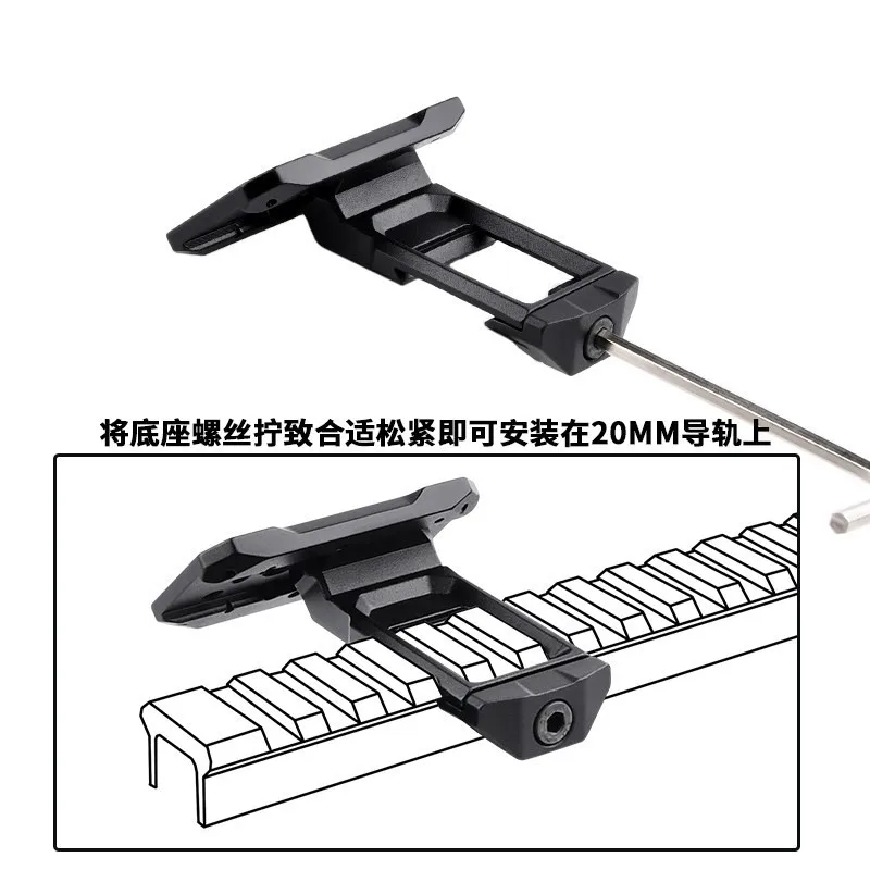 Taktyczna mocowanie boczne metalowa WADSN 45 ° optyka offsetowa podstawa montażowa T001T002 czerwona kropka wspornik holograficzny RMR akcesoria myśliwskie