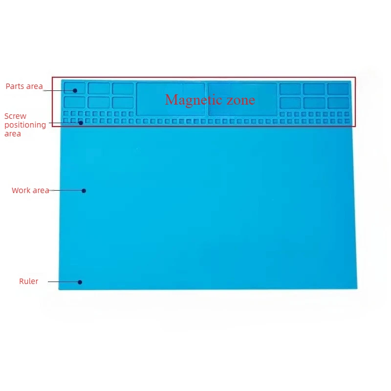 ESPLB Biggest 700x400mm Repair Insulation Work Pad Pure Silicon Mat Grey/Blue/Black BGA Heat-Resistant Soldering Station