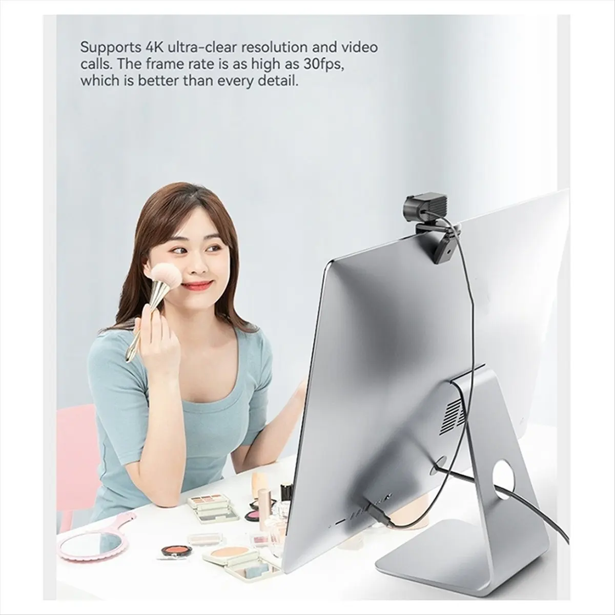 كاميرا ويب عالية الدقة 1080 بكسل للكمبيوتر المحمول والتركيز التلقائي كاميرا ويب بث مباشر مرنة مع ميكروفون للبث المباشر لمكالمات الفيديو 1080 بكسل #2