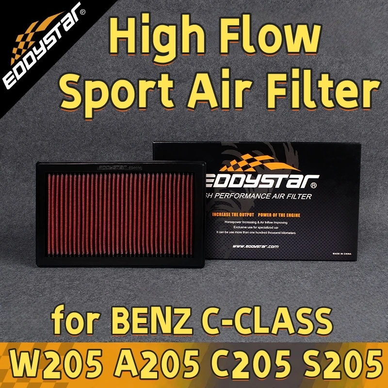 

Спортивный воздушный фильтр с высоким расходом для BENZ C-CLASS W205 A205 C205 S205 C160 C180 C200 C250 C300e Моющиеся гоночные впускные фильтры