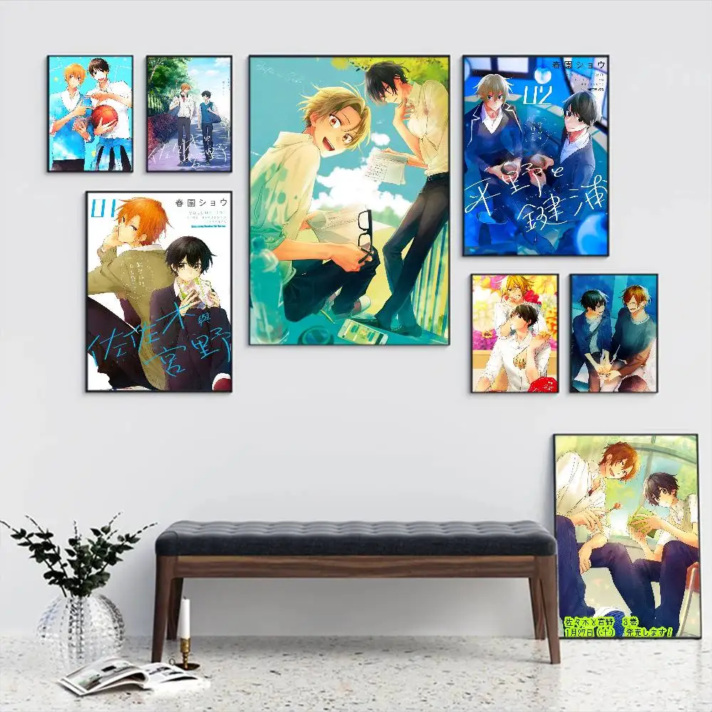 

Sasaki and Miyano anime DIY Sticky Poster Waterproof Paper Sticker Coffee House Bar Stickers Wall Painting