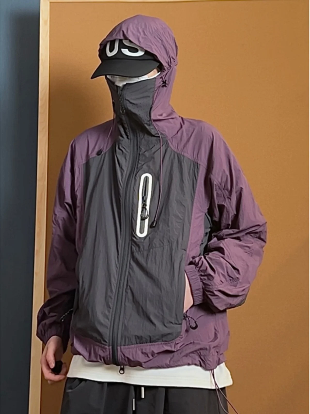 

Мужская летняя куртка из ледяного шелка с защитой от УФ-излучения для активного отдыха, походов и рыбалки, с капюшоном, UPF50, модная, из полиэстера