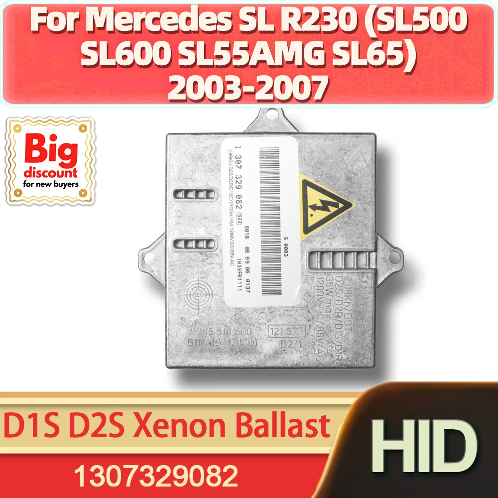 

TEENRAM HID Xenon Lights Control Unit Ballast OEM 1307329082 D1S D2S For Mercedes SL R230 (SL500 SL600 SL55AMG SL65) 2003-2007