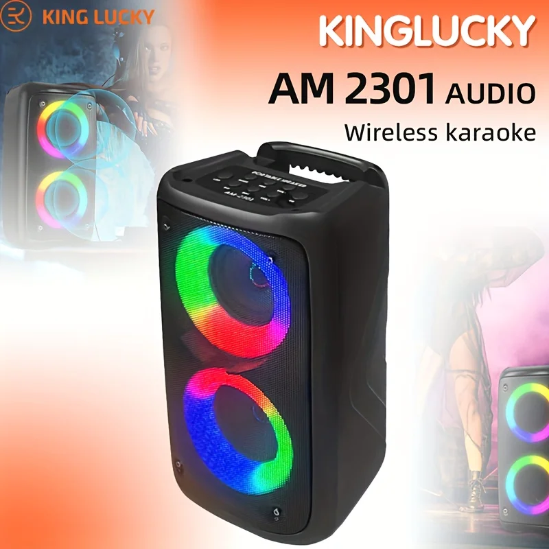 Kinglucky 2301 bluetooth audio home double subwoofer speaker square dance outdoor shop dedicated wireless new small