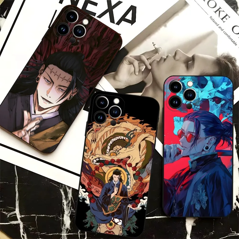 

Jujutsu Kaisen Geto Suguru Phone Case For iPhone 16,15,14,13,12,Pro,Max,11,7,8,Plus,XR,XS Max Shockproof Silicone Soft Shell