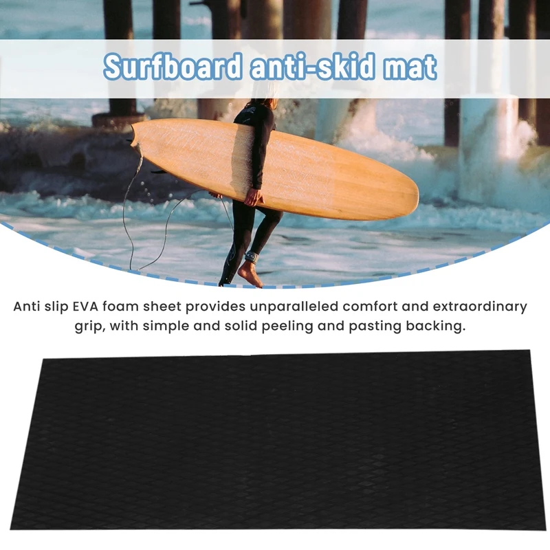 Water Scooter Non-Skid Marine Flooring Synthetic Eva Foam Sheet 37X92cm Jet-Ski Black Surfboard Mat Watercraft Skis Slip