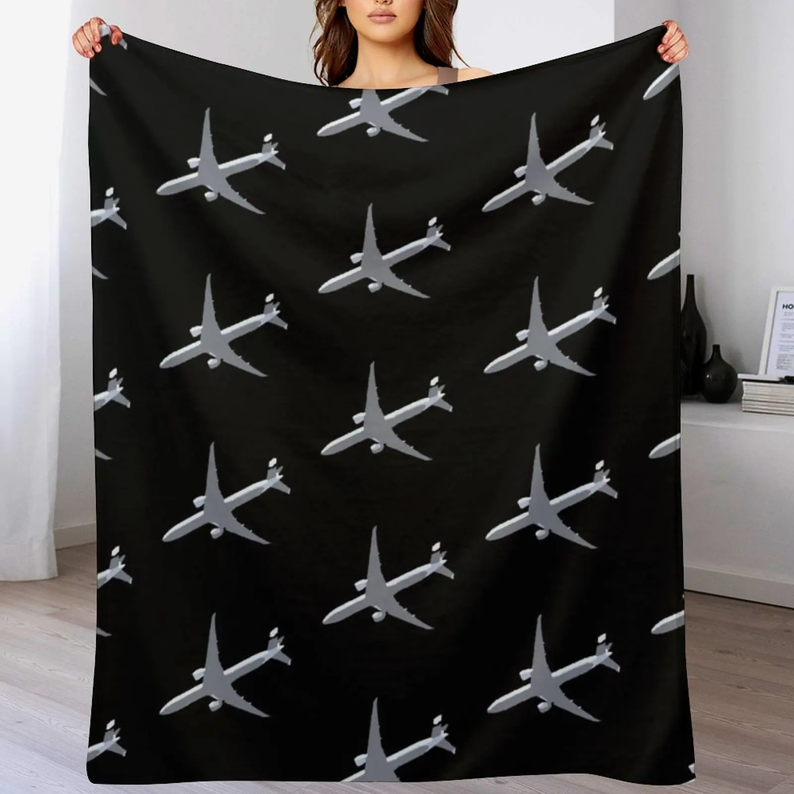 

airplane icon Throw Blanket Quilt Flannel Blankets