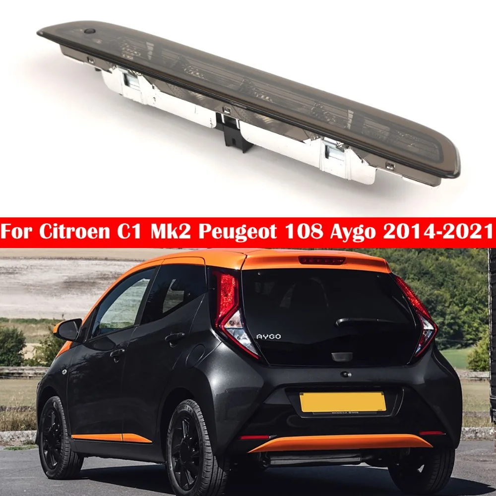 

B000878980 Черные высокие стоп-сигналы Автомобильный внешний задний парковочный привод Светодиодный сигнальный индикатор для PEUGEOT 108 2014-2023