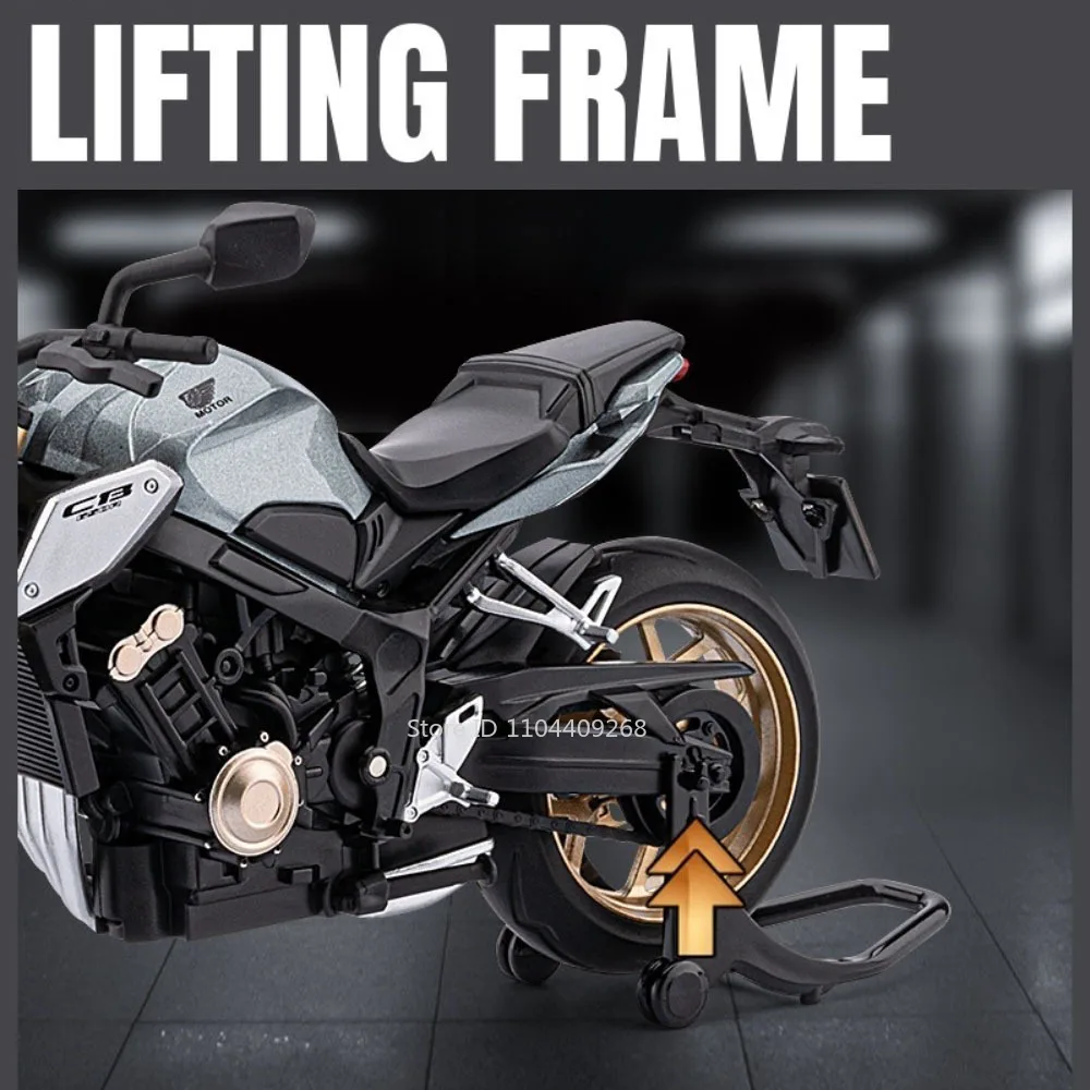 مقياس 1:12 هوندا CB650 HP4 نموذج دراجة نارية لعبة سبيكة دييكاست امتصاص الصدمات نماذج محرك سباق مصغرة للأطفال هدايا #4