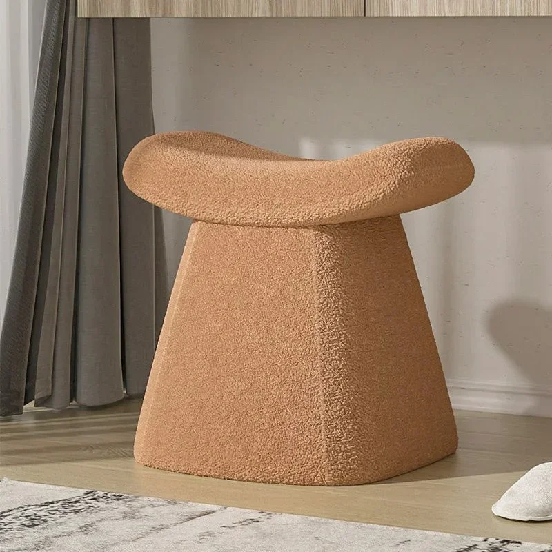 Creative Vanity Chair, sapato ranhurado mudando assento, respirável maquiagem fezes, resistente à corrosão para os pés, adequado para o quarto