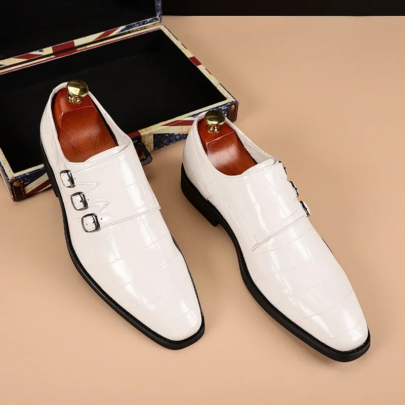 Slip on Dress Shoes Men Oxfords Fashion Business Office Men\'s Shoes Classic Luxury Leather Male Suits Shoes Italian Wedding Shoe