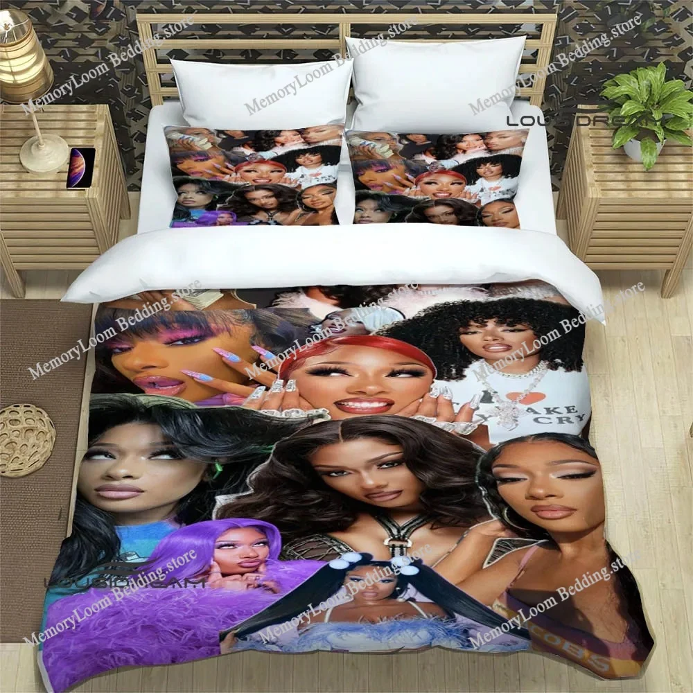 Fashion Trend Modern megan thee stallion Bedding Set Single/Twin Size Duvet Cover 3D Print Stylish Soft Home Textile Set